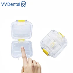 VVDental-Caixa De Armazenamento De Dentadura Com Filme Flexível Transparente, Cintas Alinhador Caso, Ferramenta De Cuidados Orais, Caixa De Dente De Plástico, 10Pcs