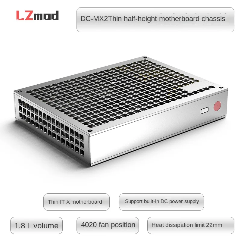 2023new Lzmod 1.8L mini DC-MX2 Thin itx half-height chassis full aluminum alloy double-sided chamfer