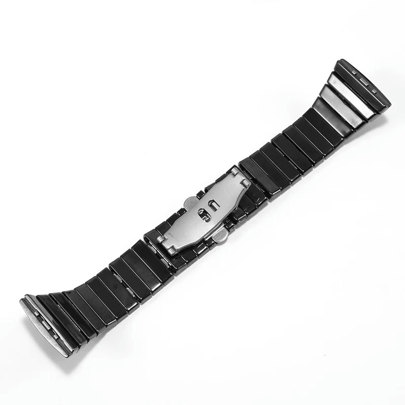 For Rado SINTRA Series Black Ceramic Watchband for Men Women  Bracelet Double Press Folding Buckle Watch Strap 17mm 26mm 29mm