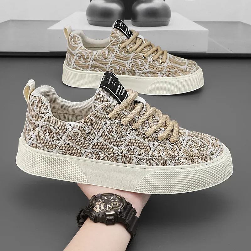 Herenschoenen Lente Nieuwe Veelzijdige Canvas Schoenen Laag Uitgesneden Casual Board Schoenen Design Sense Sportschoen Sneakers Heren Zapatos Casuales