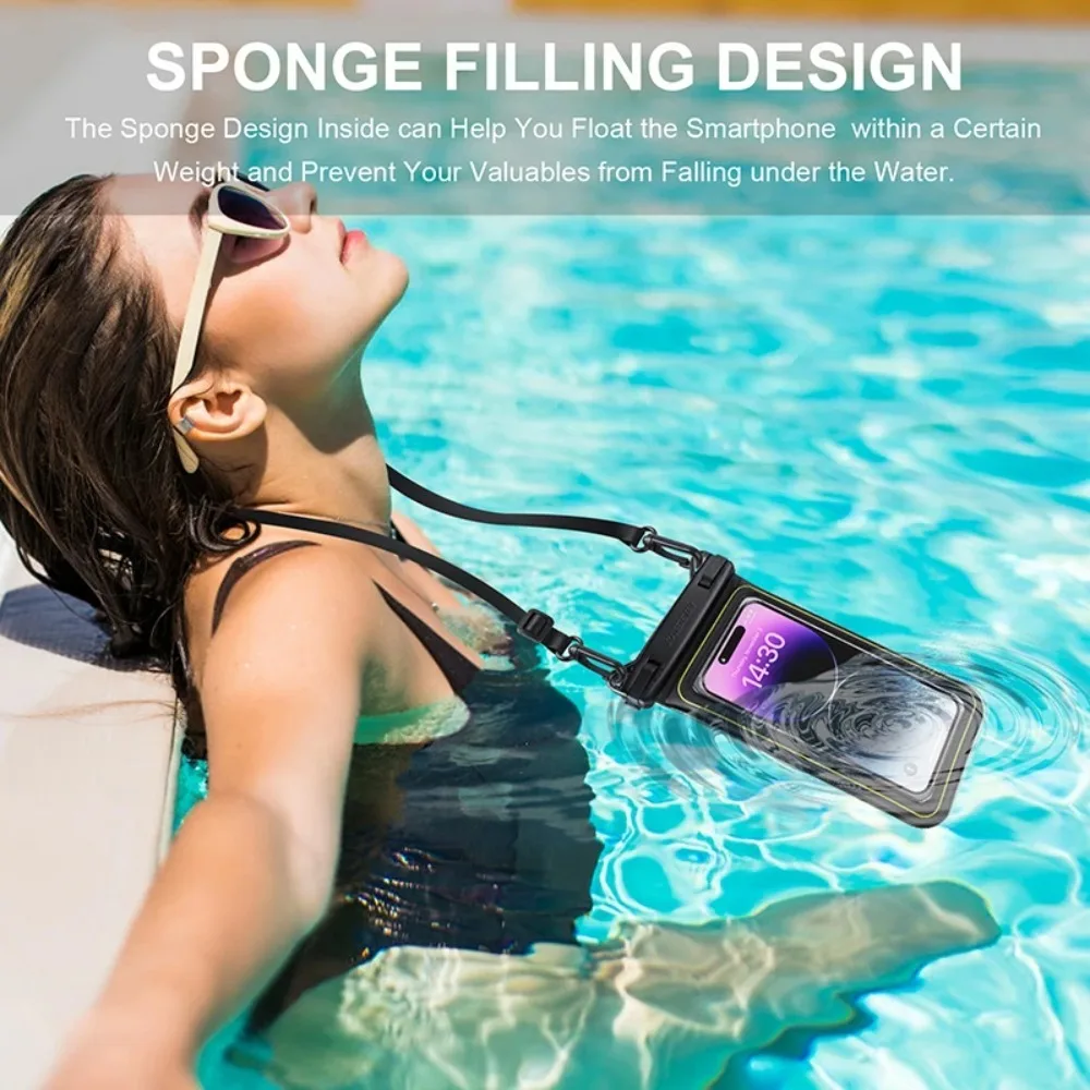 HAISSKY جديد تعويم مقاوم للماء حقيبة الهاتف آيفون 15 14 13 12 11 برو ماكس 14 زائد XR العالمي Crossboday السباحة كيس التخزين