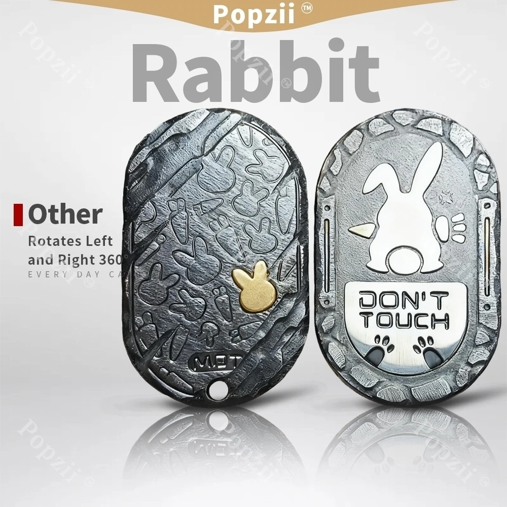 TANGSHEN Stone Pattern Rabbit Rotates Left And Right 360° Fidgeting Toys Mechanical Multi Orbit Push Slider  Anxiety Toys