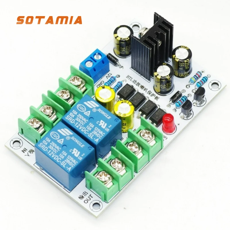 SOTAMIA 2.1 / 2.0 Optocoupler Speaker Protection Board Class D Digital Power Amplifier BTL Bridge Class A Discrete Analog