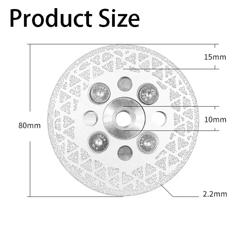 Diamond Grinding Wheel Saw Blade Cutting Disc M10 80mm Single Side Coated Cutting Blade Disc Wheel For Sharpener Porcelain Tile