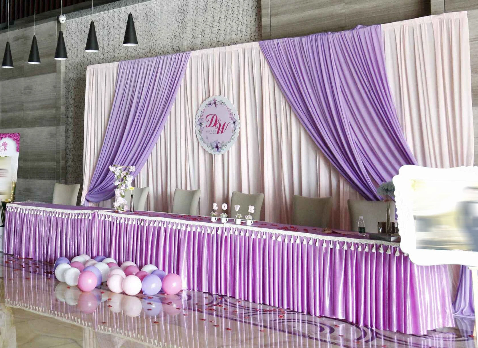 

10x20ft Dessert Table Cloth Cover Sign-in Tablecloth Skirt Wedding Party Event Stage Curtain Background Backdrop Decoration