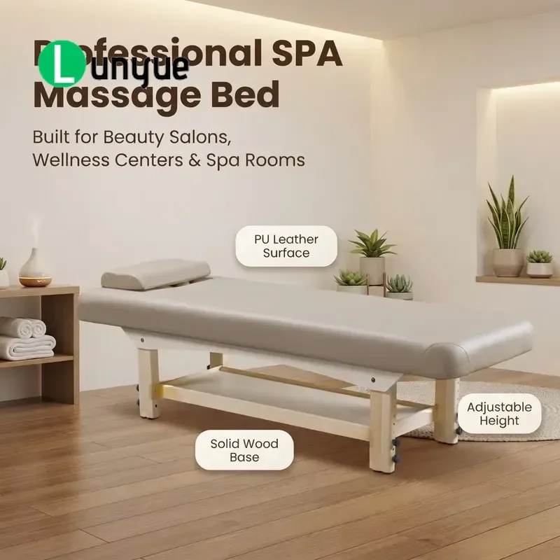 Portable Thai Massage Bed Solid Wood Structure Fully Adjustable Modern Design for Bedroom Spa Use Best Selling
