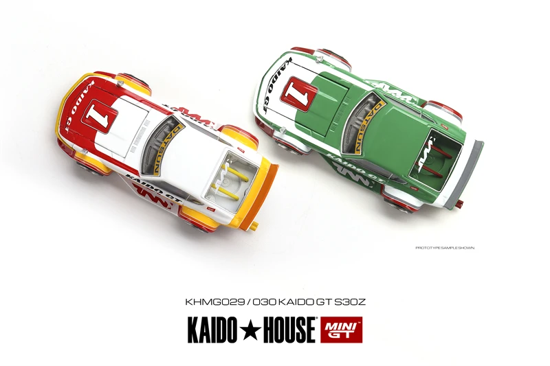 Kaido House x MINI GT 1:64 Datsun KAIDO Fairlady Z Kaido GT V1 Red White V2 Green Diecast Model Car