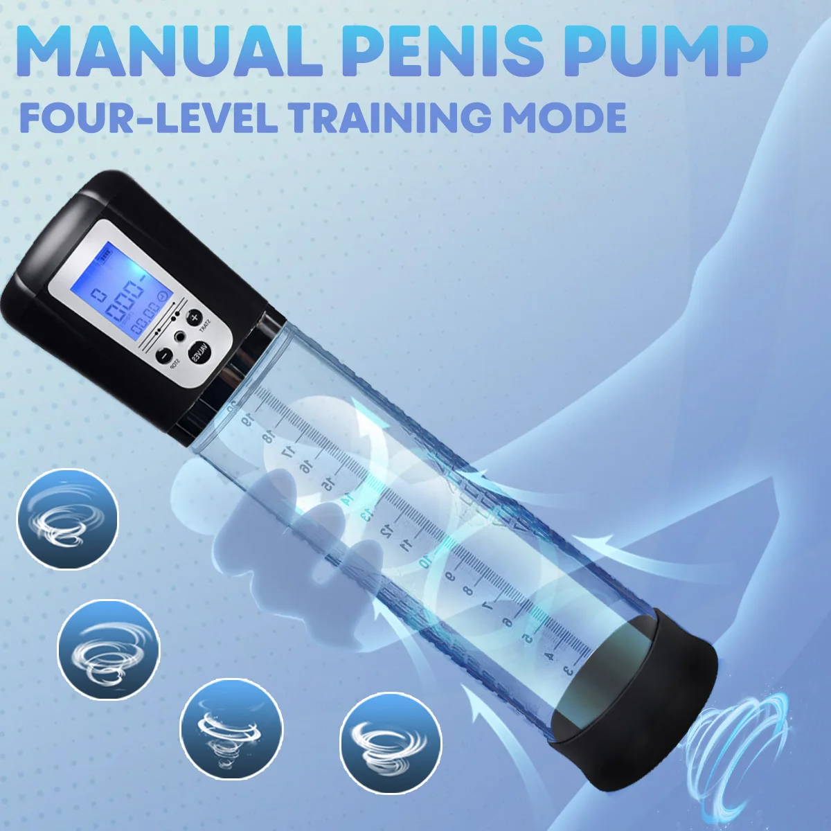 Electric Penis Pump LCD Men Male Masturbator Vacuum Penis Enlargement Extend Pump Penis Enlarge Air Pressure Device 18+