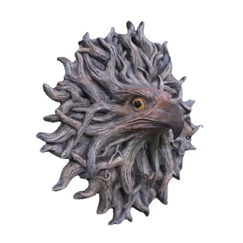 New productsCross-border new tree roots, eagle head pendants, outdoor garden resin, artificial animal statues, tree decoration