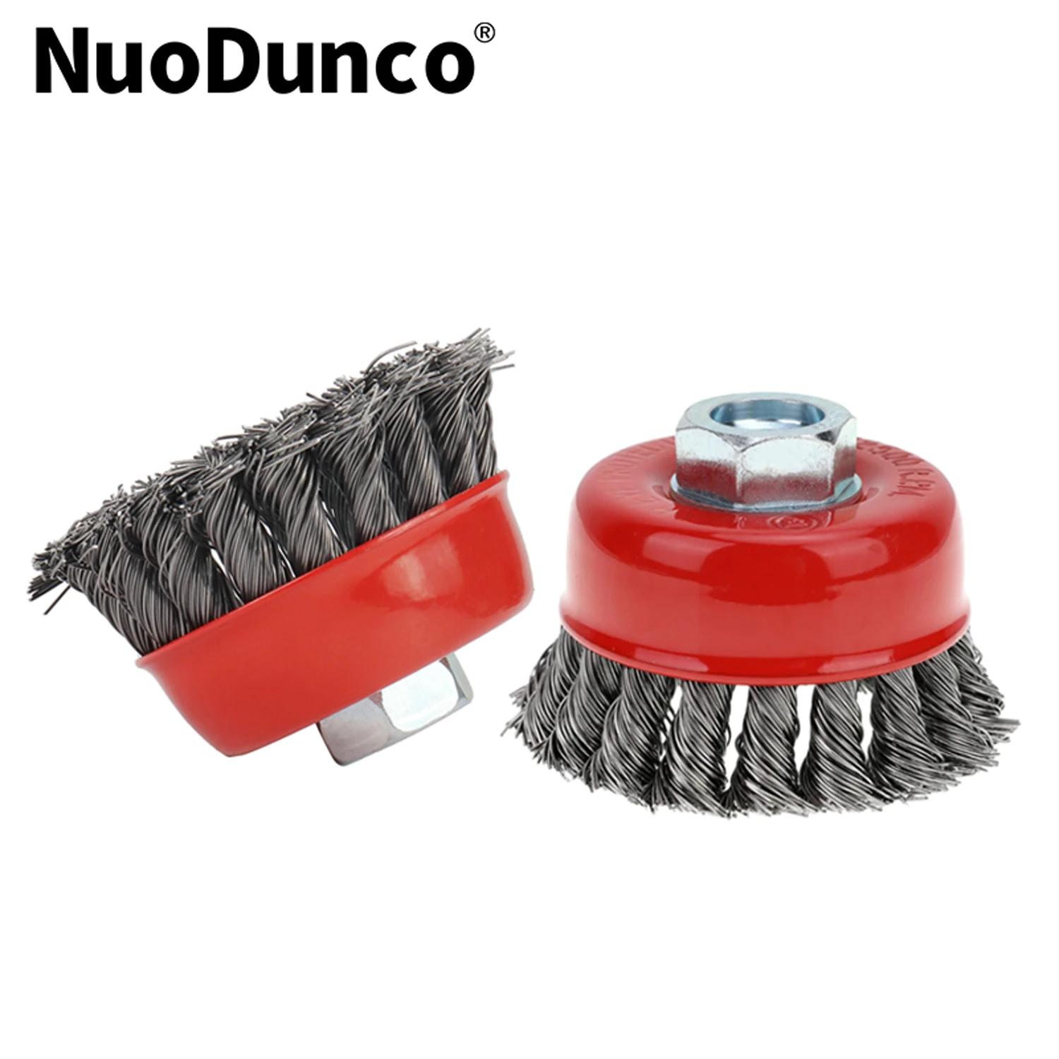3inch M14 Threaded Twisted Steel Wire Wheel Cup Brush for Angle Grinder Paint Removal Deburring Strong Rotary Twist Knot