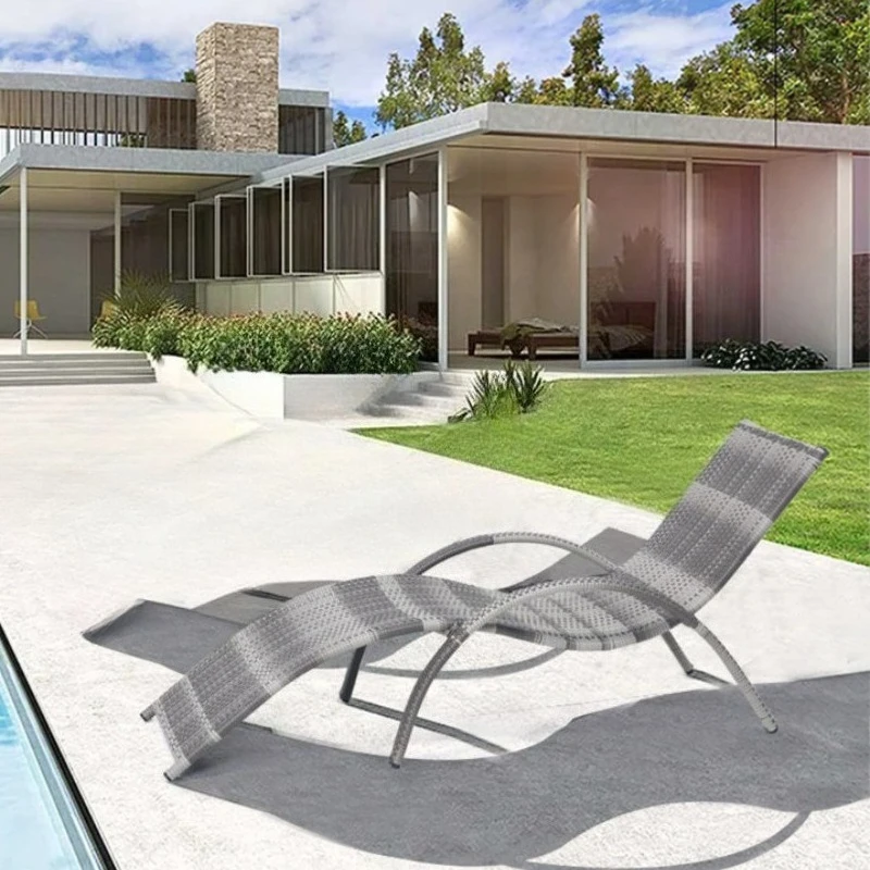 Terrace villa Sun lounger leisure open-air balcony waterproof recliner chair sunscreen Relax sillón reclinable outdoor furniture