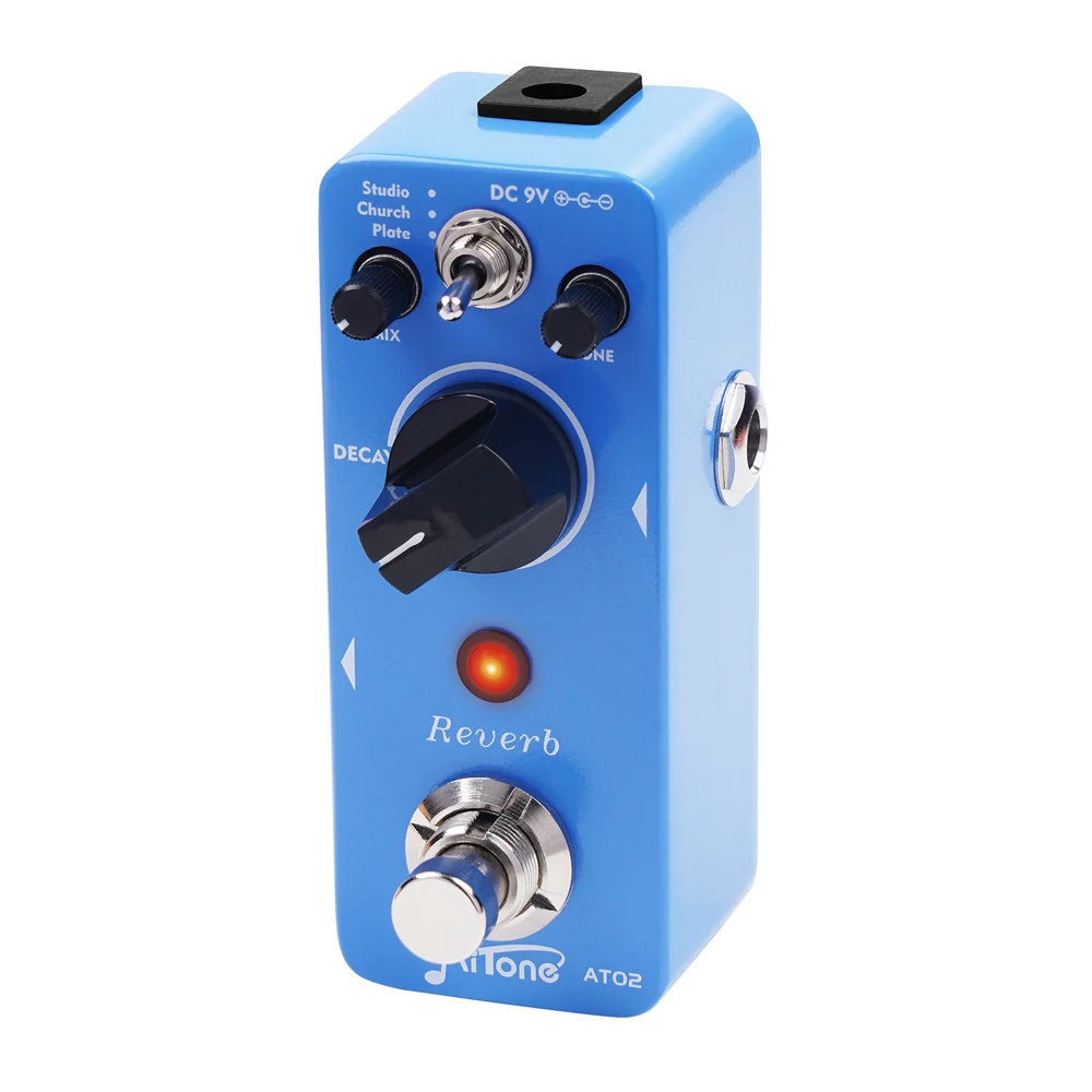 JOYO AITONE Series AT-02 Reverb Pedal 3 Digital Reverb Voices 32 Bit Processing True Bypass for Electric Guitar Bass