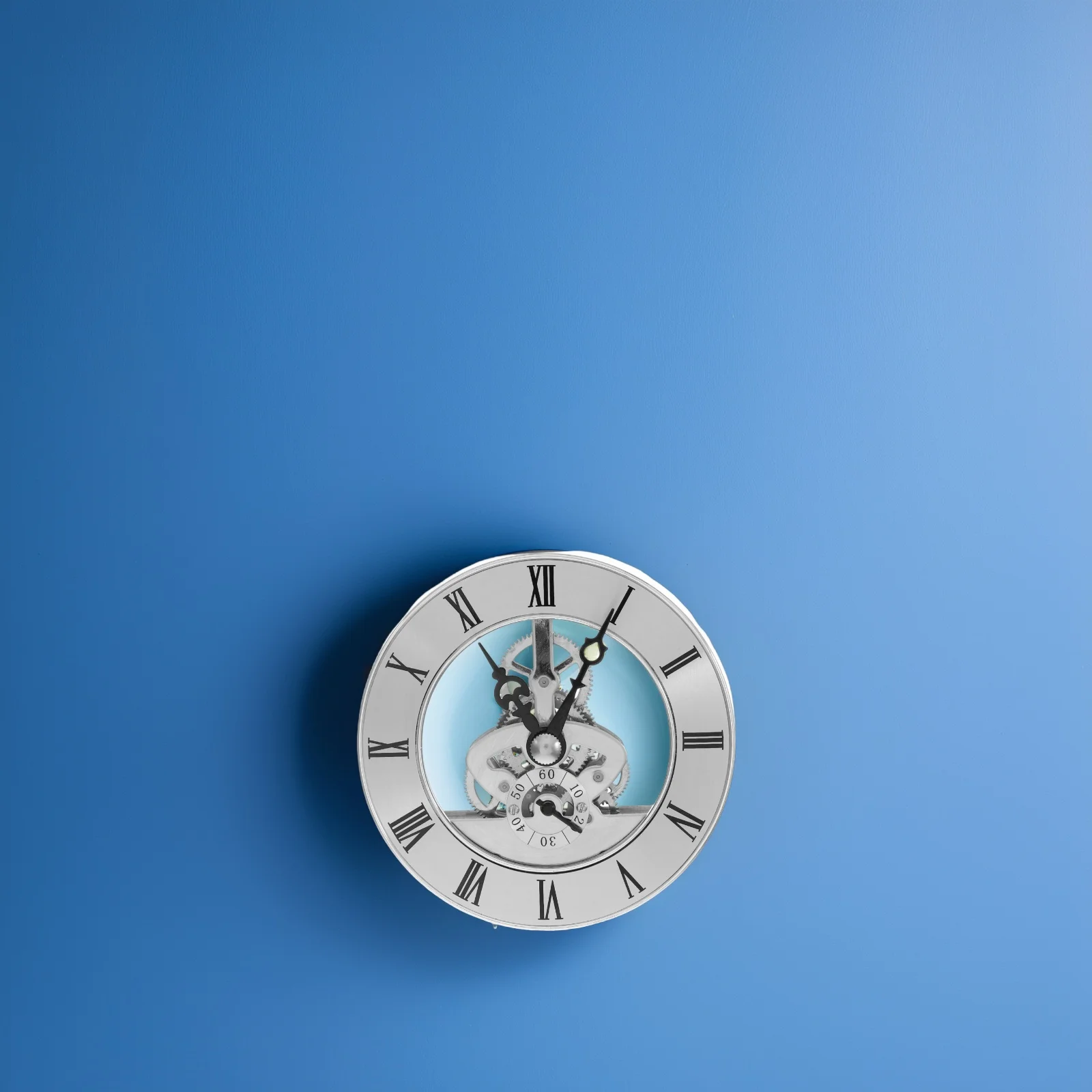 

Transparent 86mm Clock Insert Quartz Movement Metal Inlay Roman Numerals DIY Wall Clock Repair Silent Mechanism