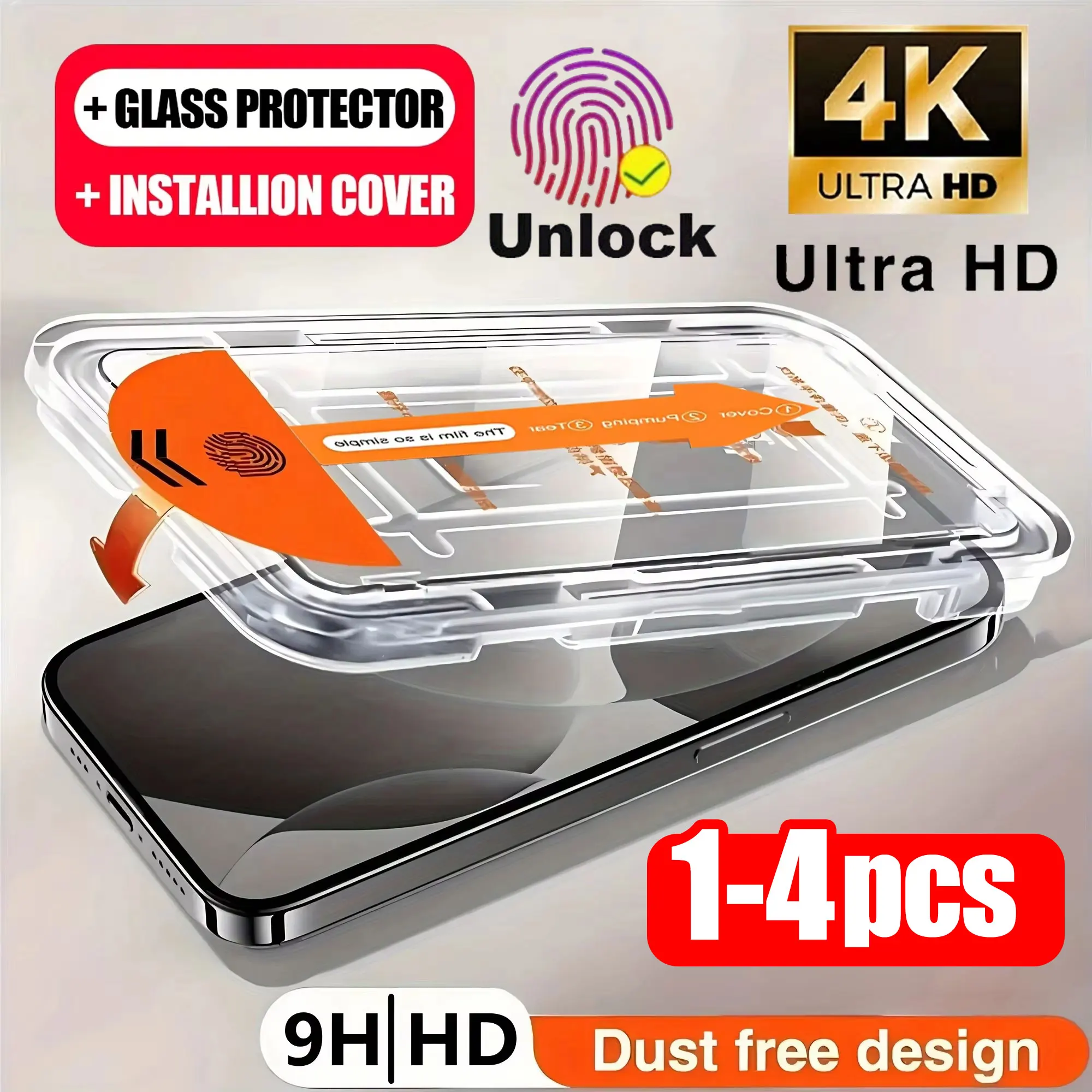 

1-4PCS 8K Oleophobic Coating Easy Install Unlock Screen Screen Protector For Samsung S26 Ultra Galaxy S26 Edge Tempered Glass