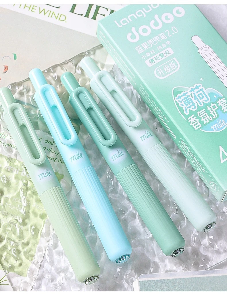 Gel-Stift mit Duft, Taschenstift mit Klickmechanismus, Hochwertiger Schnelltrocknender Marker-Stift für Studenten – Detail 12