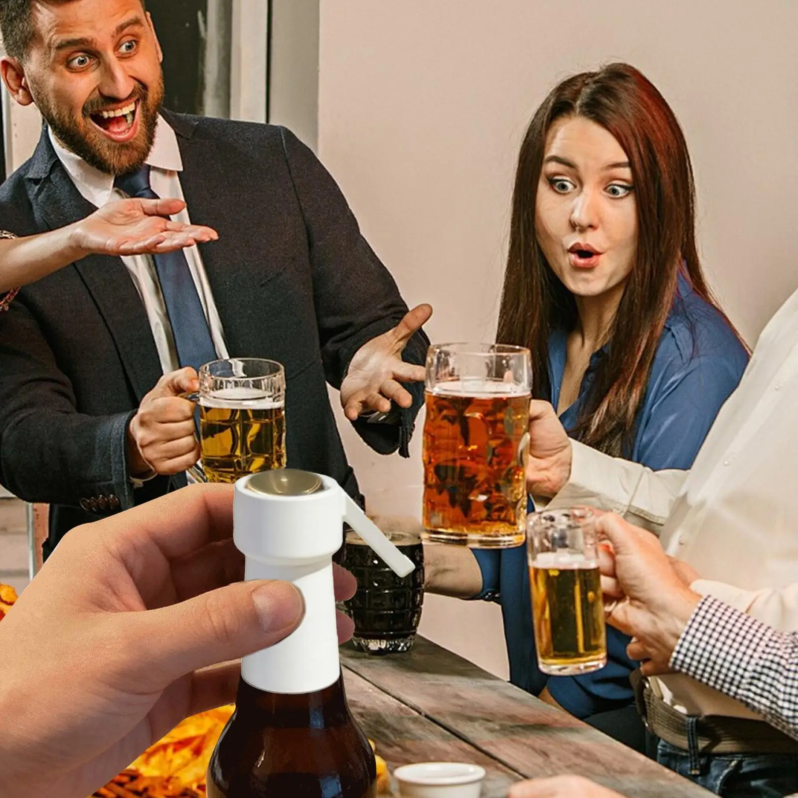 Bottlecap Shoots Launcher Creative Fun Beer Bottle Opener Lever Design Bottle Caps Remover Easy Operation For Home Bar Party