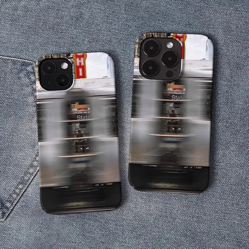 ديناميكية ضبابية الحضرية شارع المشهد منفعل مدينة الجمالية قضية الهاتف آيفون 17 16 15 14 11 12 13 برو ماكس الهواء زائد الغطاء الخلفي