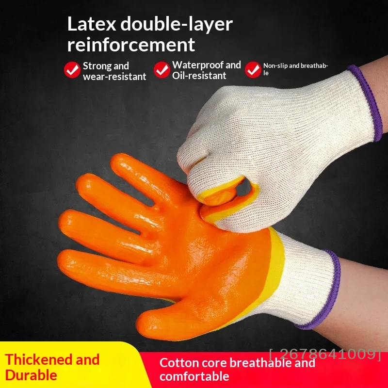 〔L〕Nylon Safety Working Gloves Premium Nitrile Coated Builders Excellent Grip Gardening Grip Industrial Protective Work Gloves