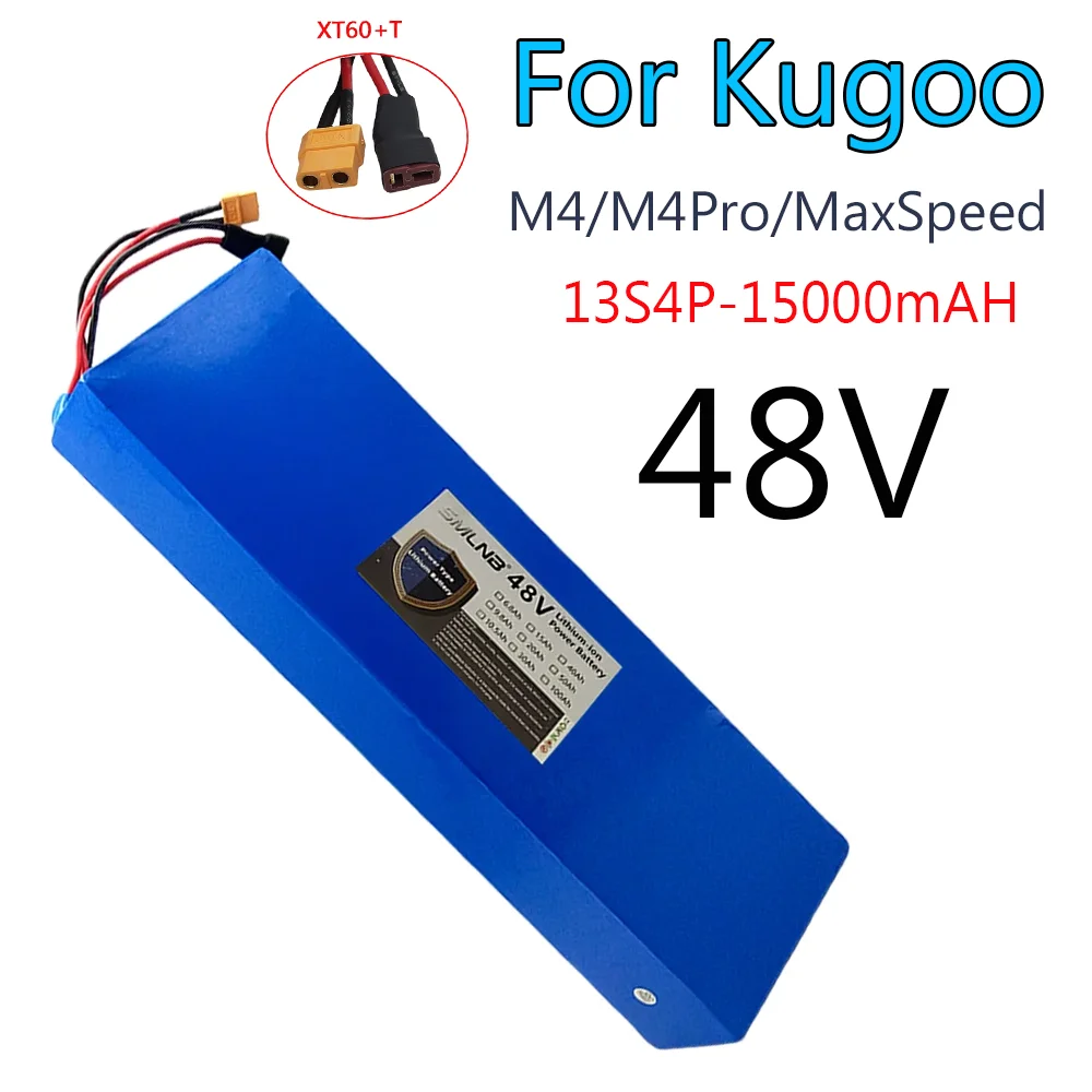 For Kugoo M4 Electric Scooter Battery Replacement 13S4P 48V 15Ah Li-ion 18650 Power Pack with BMS for Scooter