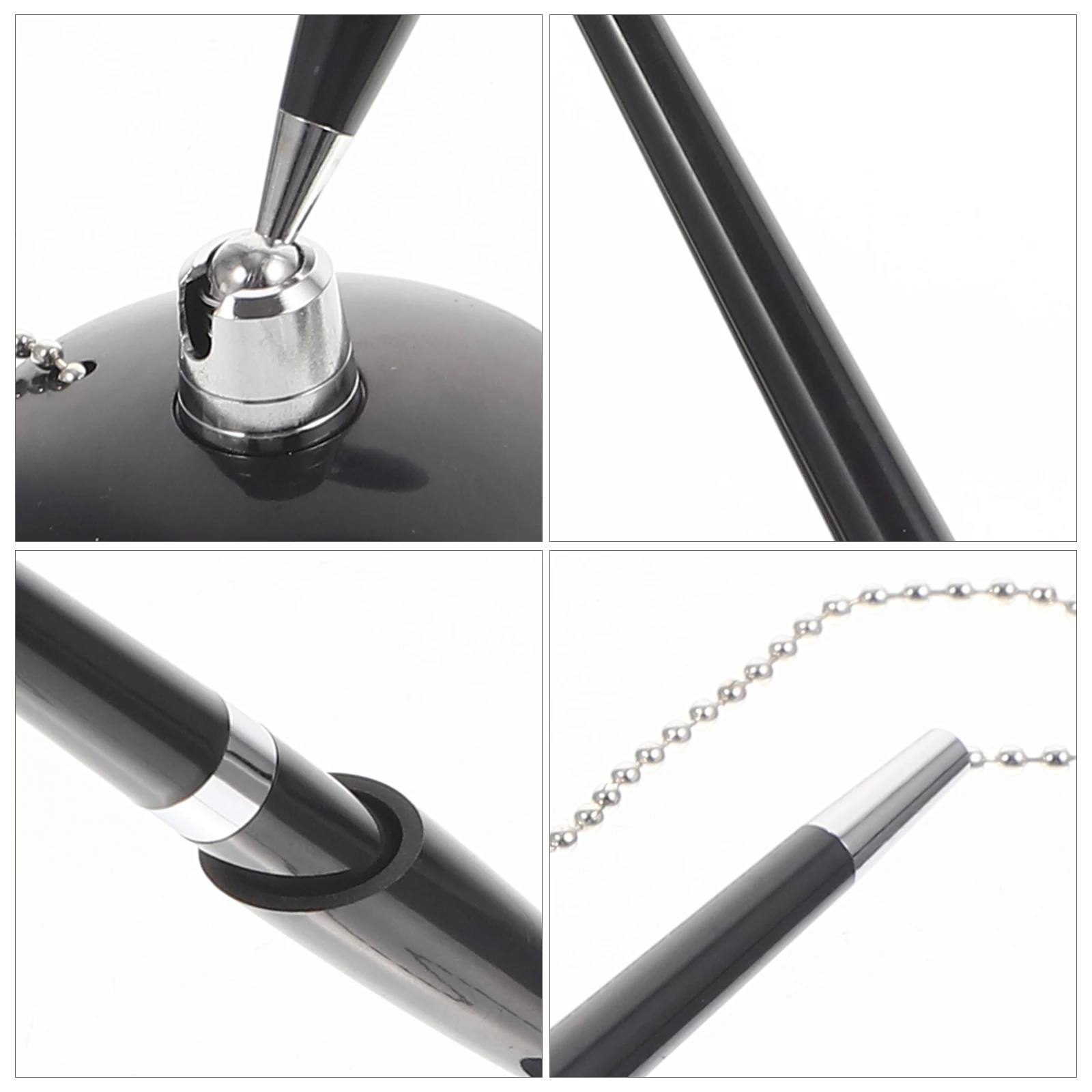 

3pcs Signature Smooth Writing Office Ballpoint Pen Desktop Fixed Vertical Stand Guest Book Signing Pen Office Stationery