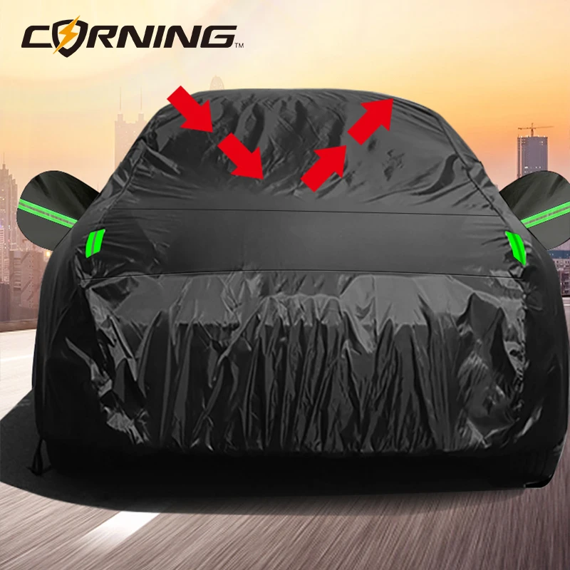 190T Waterproof Outdoor Car Cover Universal Covers Protect Awning Exterior Auto Windshield Hail Awnings For Mercedes Cla C118