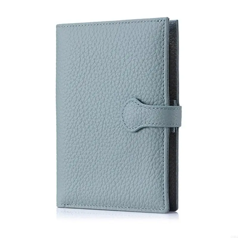 CORA Portable Notebook Wallet with Pebbled PU Leather Cover, Card Slots, Page Insert and Travel Writing Use for Daily Carry