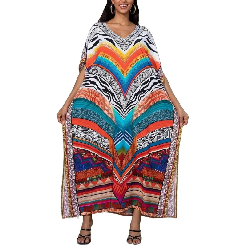 

Women's Plus Size Beach Lounge Kaftan Maxi Dress Swimsuit Coverup for Women