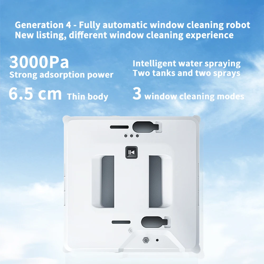 2025 Best Quality Auto Water Spray Square Window Cleaner Robot Smart Glass Cleaning Robot