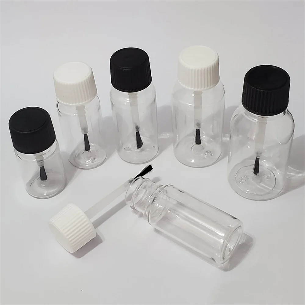 Pots en plastique pour vernis à ongles, 5ml/10ml/15ml/20ml/30ml