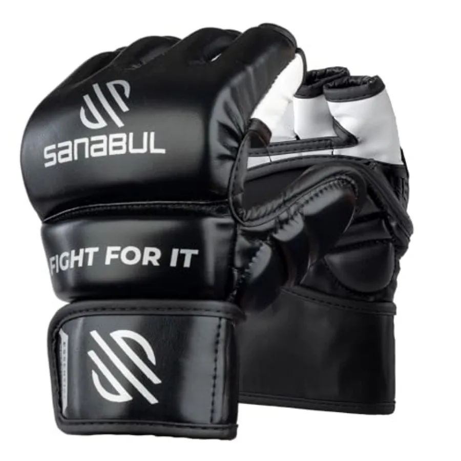 

Essential 4oz MMA Gloves for Men and Women, Professional Fighting Boxing Muay Thai Kickboxing Gloves for Sparring Grappling and
