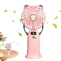 Handheld Mini Fan Pocket Mini Fan With Digital Display Portable Camping Fan USB Rechargeable Fan For Working Outdoor Cooking