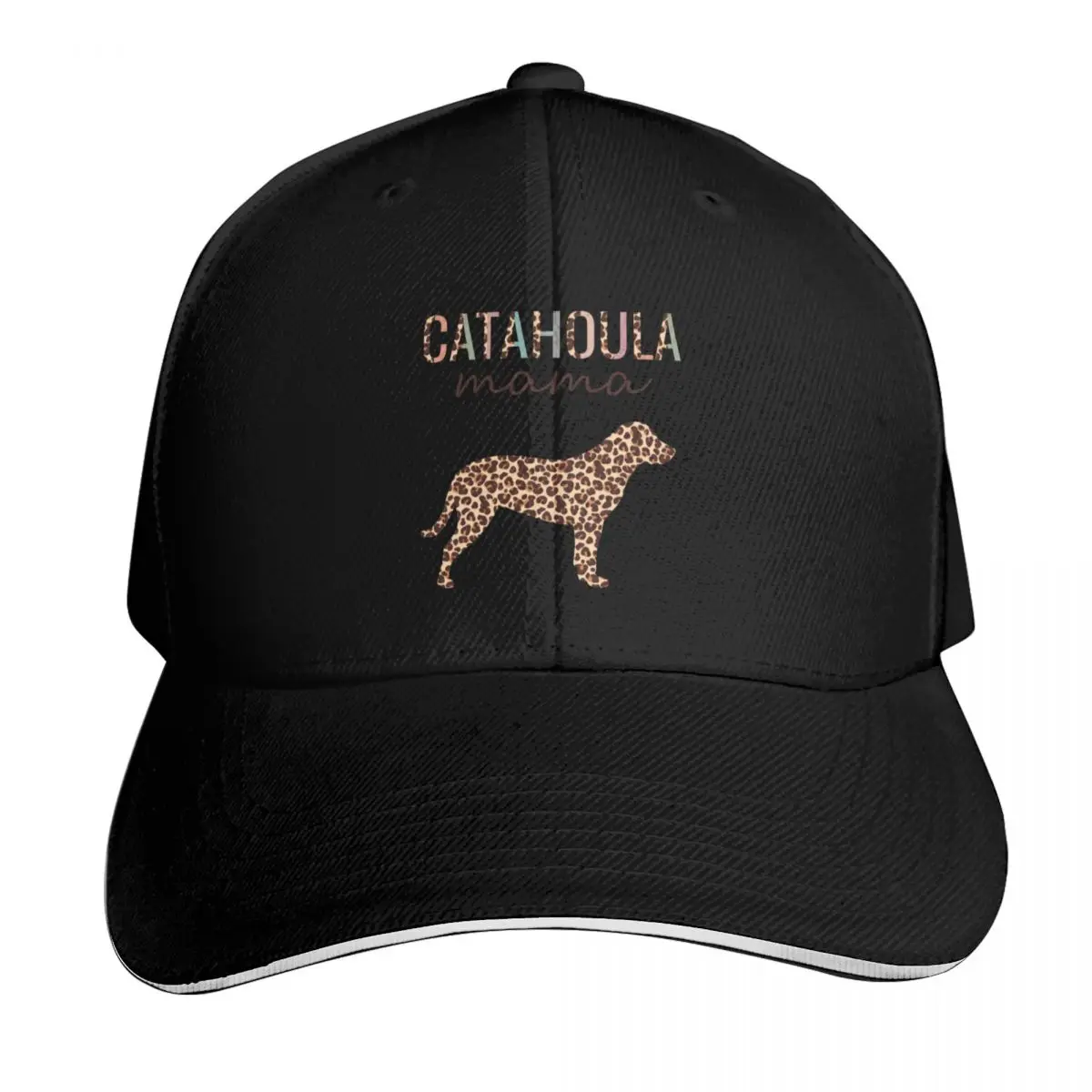 Catahoula Mama With Leopard Print For Catahoula Cur Dog Mom Baseball Cap Men Women Casual Summer Sport Sun Cap
