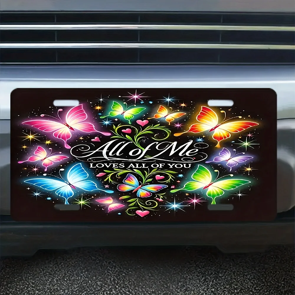 2D 1pc 6*12 inches (15*30cm) Matte Aluminum License Plate, Fun Novelty License Plate for Car, Truck, Home, Garage, Bar - Indoor/