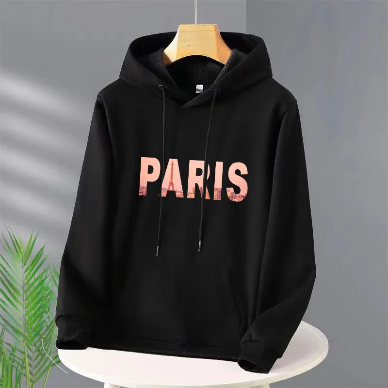 

Women Paris Letters Print Casual Hoodie Harajuku Y2k Fashion Sweatshirt Female City Travel Hoody Streetwear Lady Tracksuit S-4XL