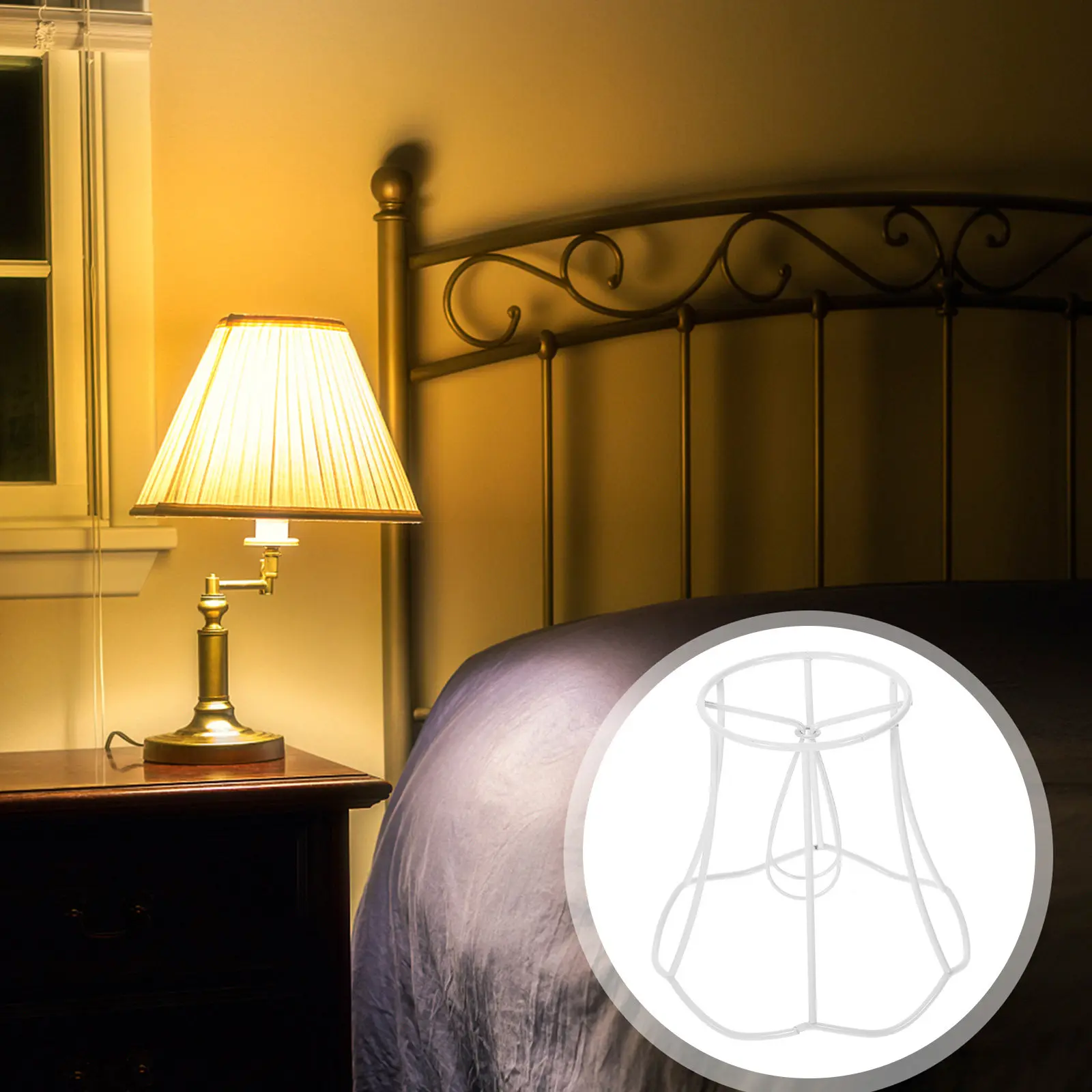 

Металлическая рамка для абажура DIY, прочный каркас для настольной лампы, подставка для светильника для дома и офиса