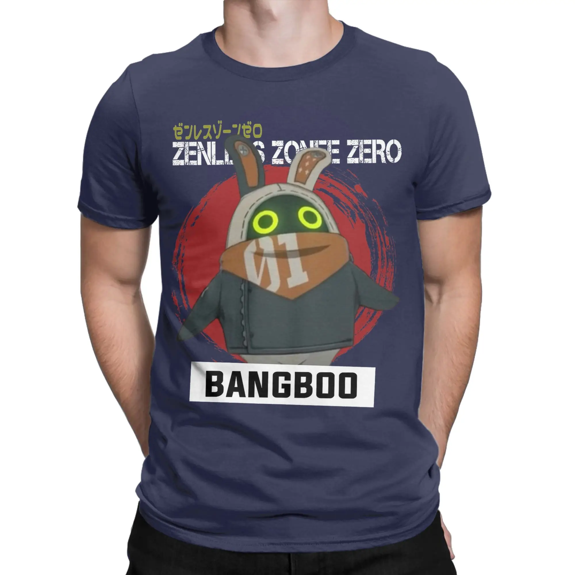 Bangboo Zenless Zone Zero Men T Shirt  Leisure Tees Short Sleeve Crew Neck T-Shirts Pure Cotton Adult Tops