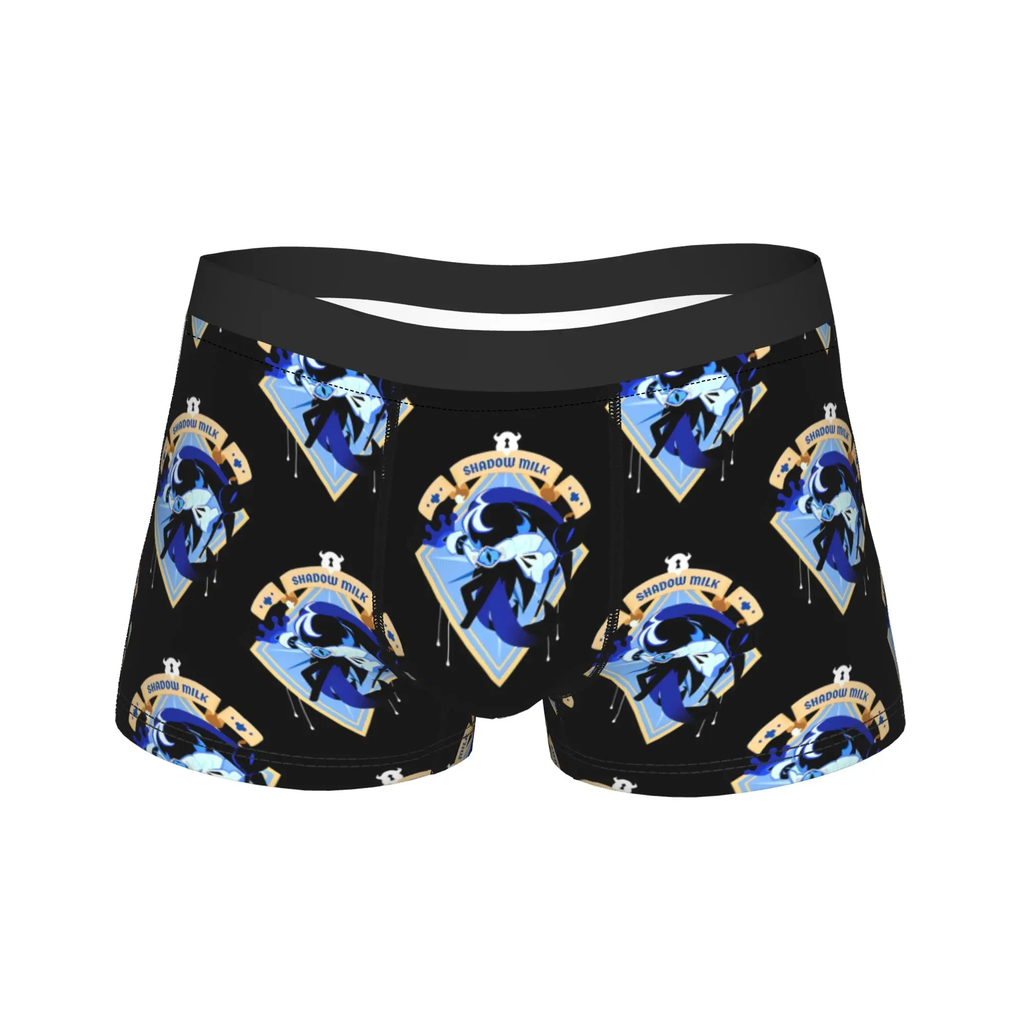 Men Shadow Milk Cookie Boxer Briefs Shorts Panties Breathable Underwear Cookie Run Kingdom Male Funny Plus Size Underpants