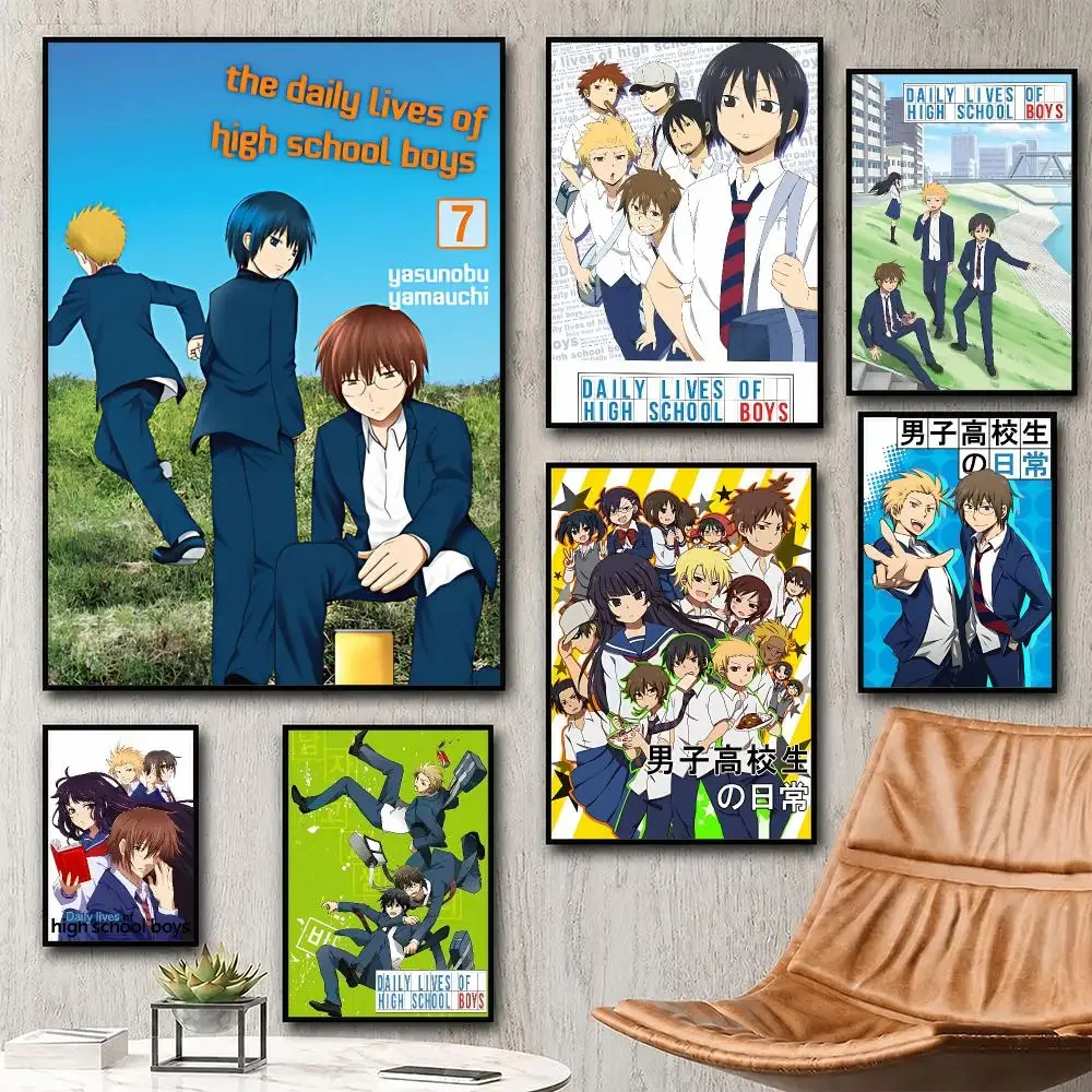 Aesthetic Wall Art Poster Trendy anime Daily Lives of High School Boys Poster for Bedroom Dorm Room Home Decor Large Wall