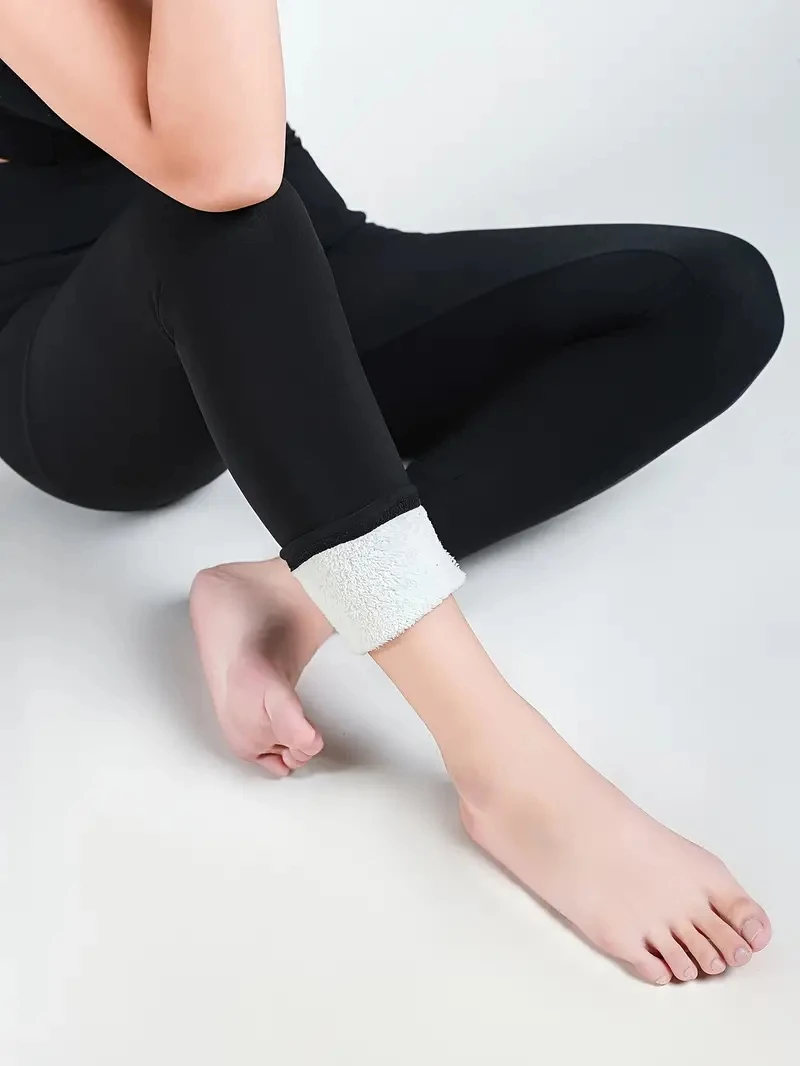 Leggings in velluto, leggings casual a vita alta elasticizzati caldi, pantaloni fitness yoga da donna