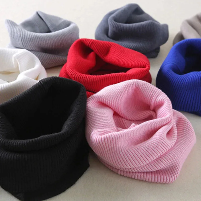 

Winter Warm Cashmere Scarves Unisex Elastic Wool Knit Ring Neck Scarf Female Thicken Windproof Cycling