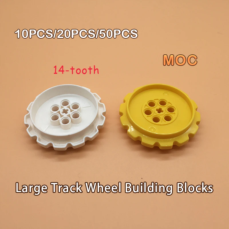 Blocs de construction de grand diamètre, roues de piste à 7 trous, camion, voiture, engrenage MOC, jouets en brique en vrac, bricolage technique Compatible avec 42529