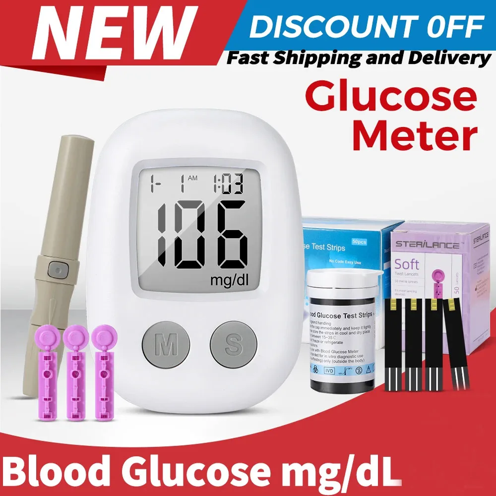 Blood Glucose Meter Glucometer Diabetes Medical Devices with Test Strips Lancets Blood Sugar Meter glucometro Monitor