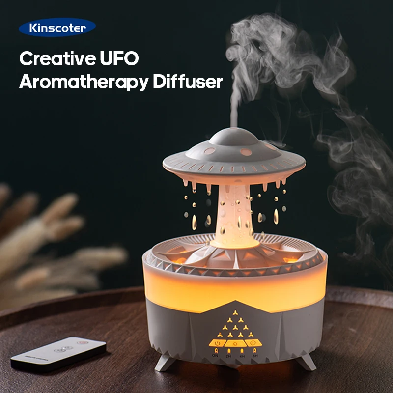 Kreativer UFO-Aroma-Diffusor, Sprühgerät, Luftbefeuchter mit Wassernebelring, funktioniert mit ätherischen Ölen, löst feinen Wassernebel ab