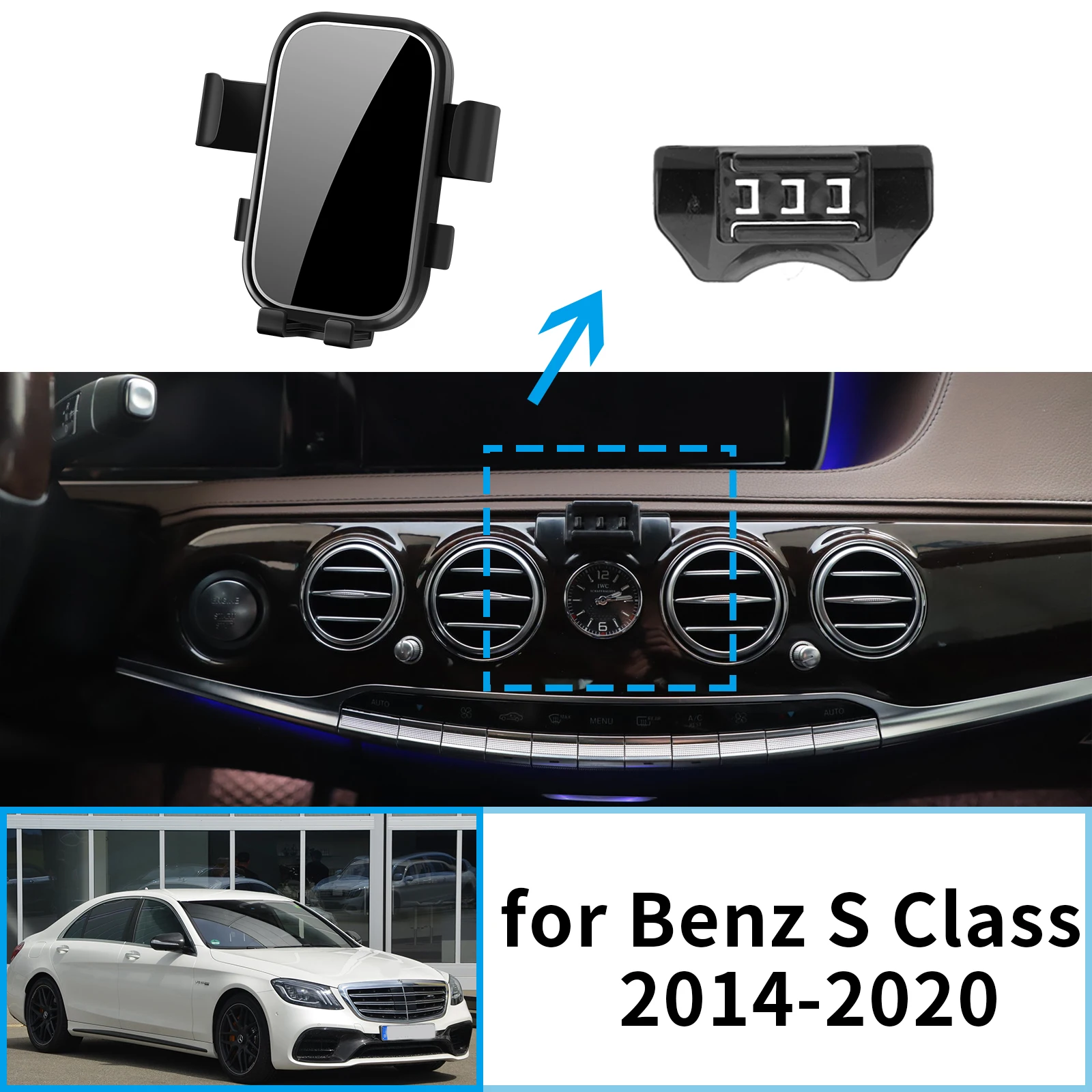 

Car Mobile Phone Holder for Benz S Class W222 2014~2020 Navigation Stand Auto GPS Bracket Accessories