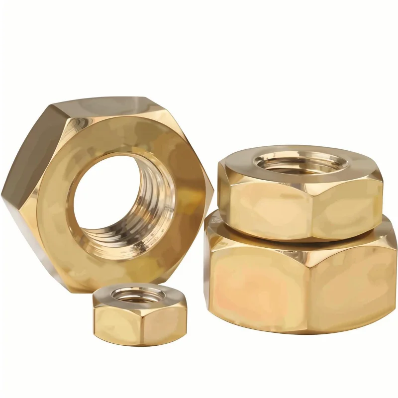 1/5/10/50/100pcs DIN934 Solid Brass Copper Hex Hexagon Nut For M1.4 M1.6 M2 M2.5 M3 M4 M5 M6 M8 M10 M12-M20 Screw Bolt.
