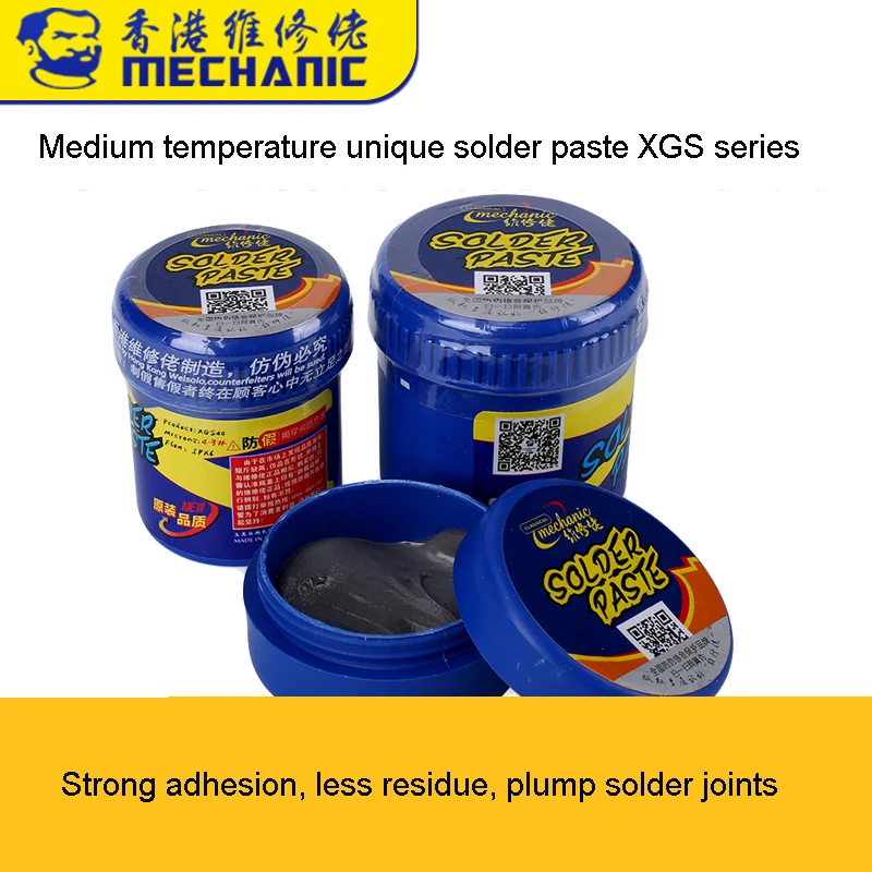 MECHANIC XGS20 35 40 60 Lead-Free BGA Solder Flux Paste Soldering Tin Low-temperature 158 Degrees No-Clean for Phone Welding