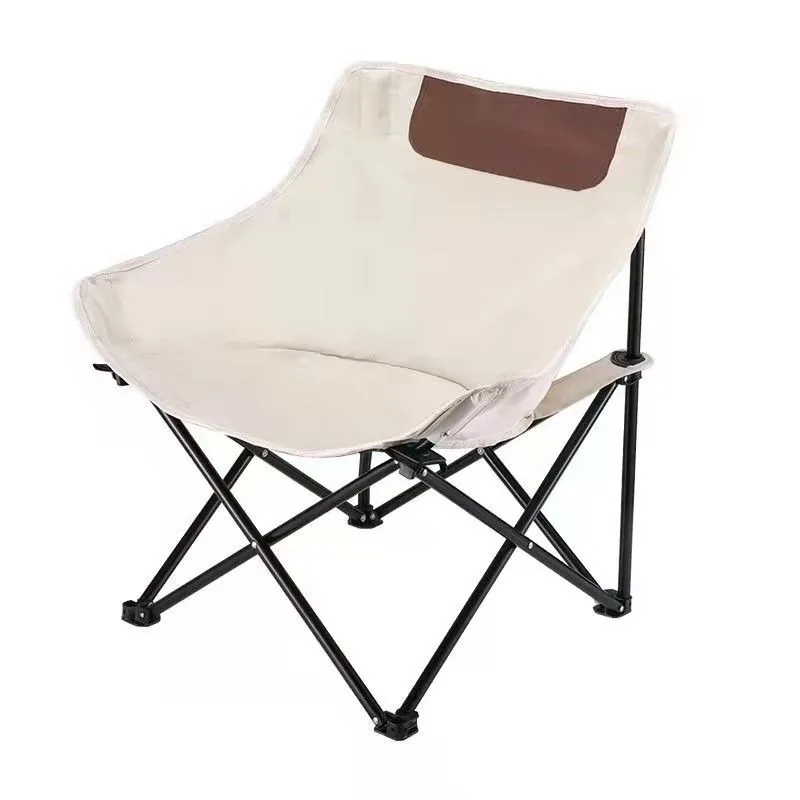 Outdoor folding chairs, casual home wear resistant moon chairs, camping, fishing, camping, beach stalls, internet famous chairs