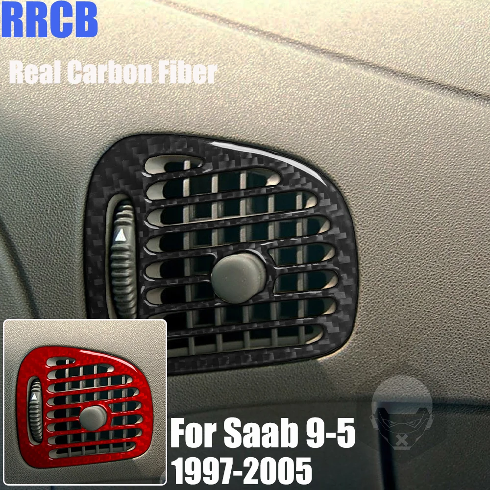 Real Carbon Fiber Car Accessories Passenger Vent Cover Soft Sticker For Saab 9-5 1997 1998 1999 2000 2001 2002 2003 2004 2005