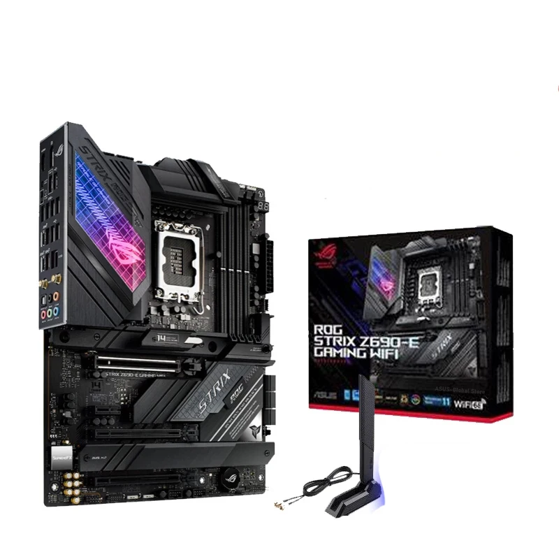 

For ROG STRIX Z690-E GAMING WIFI Z690 Motherboard LGA 1700 CPU ATX Mainboard PCI-E 5.0 DDR5 5333MHz USB3.2 Gen2