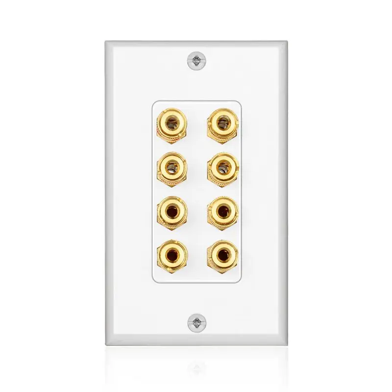 ホームシアタースピーカー壁プレート、4スピーカー用オーディオパネル、8ポスト、4ポスト、2スピーカー、2個